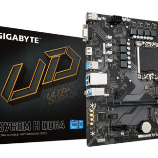 GIGABYTE B760M H DDR4 Motherboard - Supports Intel Core 14th Gen CPUs, 6+1+1 Phases Digital VRM, up to 3200MHz DDR4 (OC), 2xPCIe 4.0 M.2, GbE LAN, USB 3.2 Gen1