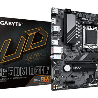 GIGABYTE B650M D3HP Motherboard - AMD Ryzen 9000 Series CPUs, 5+2+2 Phases VRM, up to 7600MHz DDR5 (OC), 2xPCIe 4.0 M.2, 2.5GbE LAN, USB 3.2 Gen 1
