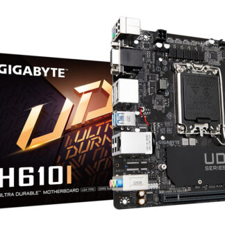 GIGABYTE H610I Motherboard - Supports Intel Core 14th CPUs, 4+1+1 Hybrid Digital VRM, up to 5600MHz DDR5, 1xPCIe 3.0 M.2, GbE LAN, USB 3.2 Gen 1
