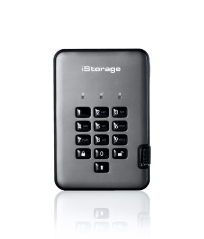 iStorage diskAshur PRO² HDD 500GB | Secure Portable Hard Drive |FIPS 140-2 Level 2, NCSC CPA, NLNCSA BSPA & NATO Restricted | AES-XTS 256-bit Hardware Encryption | PIN protected | OS & Platform Independent |GDPR, TAA Compliant|Brute force hack defence |