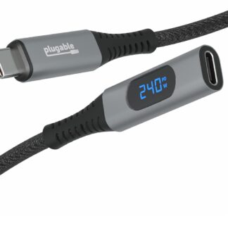 Plugable USB-C Ext Cable + Meter