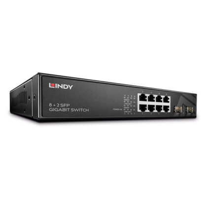 Lindy 8 Port + 2 SFP Gigabit Managed Switch