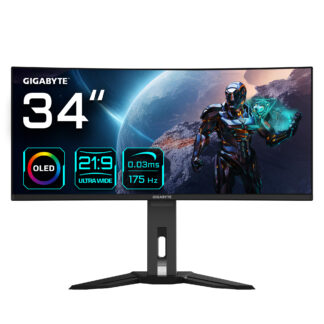 GIGABYTE 34 OLED MONITOR SPK CUR MO34WQC