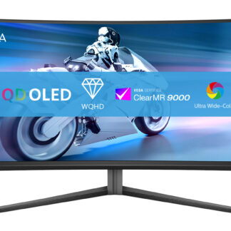 Philips Evnia 34M2C6500/00 computer monitor 86.4 cm (34") 3440 x 1440 pixels Wide Quad HD QD-OLED Grey