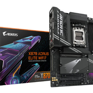 GIGABYTE X870 AORUS ELITE WIFI7 Motherboard - Supports AMD Ryzen 9000 CPUs, 16+2+2 phases VRM, up to 8000MHz DDR5 (OC), 3xPCIe 5.0 + 1xPCIe 4.0, Wi-Fi 7, 2.5GbE LAN, USB 4