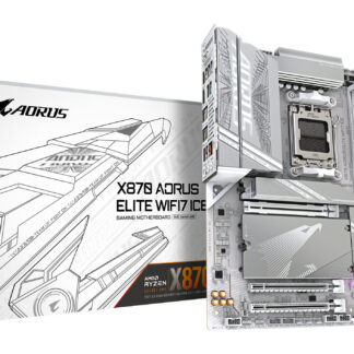 GIGABYTE X870 AORUS ELITE WIFI7 ICE Motherboard - Supports AMD Ryzen 9000 CPUs, 16+2+2 Phases Digital VRM, up to 8200MHz DDR5 (OC), 3xPCIe 5.0 + 1xPCIe 4.0, Wi-Fi 7, 2.5GbE LAN, USB 4