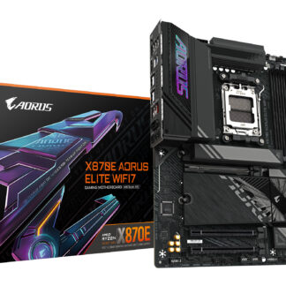 GIGABYTE X870E AORUS ELITE WIFI7 Motherboard - Supports AMD Ryzen 9000 CPUs, 16+2+2 Phases Digital VRM, up to 8000Hz DDR5 (OC), 3xPCIe 5.0 + 1xPCIe 4.0, Wi-Fi 7, 2.5GbE LAN, USB 4