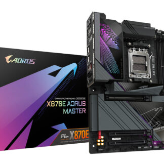 GIGABYTE X870E AORUS MASTER Motherboard - Supports AMD Ryzen 9000 CPUs, 16+2+2 Phases Digital VRM, up to 8600MHz DDR5 (OC), 3xPCIe 5.0 + 1xPCIe 4.0, Wi-Fi 7, 5GbE LAN, USB 4