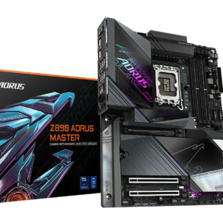 GIGABYTE Z890 AORUS MASTER Motherboard - Supports Intel Core Ultra (Series 2) CPUs, 18+1+2 phases VRM, up to 9500MHz DDR5 (OC), 2xPCIe 5.0 + 3xPCIe 4.0, Wi-Fi 7, 10GbE LAN, Thunderbolt 4