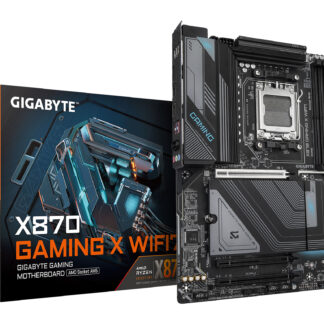 GIGABYTE X870 GAMING X WIFI7 Motherboard - Supports AMD Ryzen 9000 CPUs, 16+2+2 phases VRM, up to 8000MHz DDR5 (OC), 1xPCIe 5.0 + 2xPCIe 4.0, Wi-Fi 7, 2.5GbE LAN, USB 4