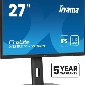 iiyama ProLite 27" IPS technology panel with USB-C dock and RJ45 (LAN)
