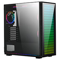 GameMax Lumina Lightboard Case 1x ARGB Fan 1x ARGB Hub 2x ARGB Strips Glass Side