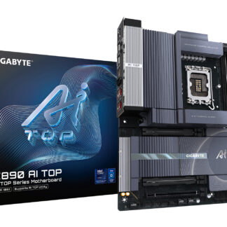 GIGABYTE Z890 AI TOP Motherboard - Supports Intel Core Ultra (Series 2) CPUs, 16+1+2 phases VRM, up to 9500MHz DDR5 (OC), 1xPCIe 5.0 + 3xPCIe 4.0 M.2, Wi-Fi 7, 10 GbE LAN, Thunderbolt 5