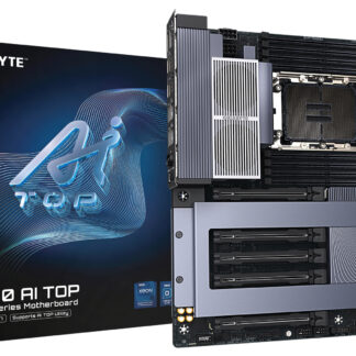 GIGABYTE W790 AI TOP Motherboard - Supports Intel Xeon CPUs, 16+2+2 phases VRM, up to 5600MHz DDR5 (OC), 4xPCIe 5.0 + 2xPCIe 4.0 M.2, Wi-Fi 7, 10 GbE LAN, Thunderbolt 4