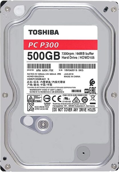 Toshiba P300 DT01ACA050 / 500 GB / 3.5 / Red