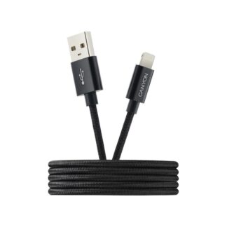 Canyon Lightning USB Cable for Apple braided metallic shel