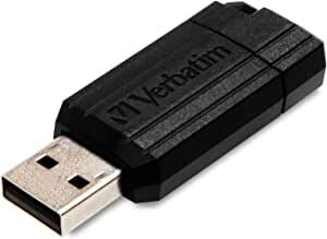 VERBATIM USB DRIVE 2.0 PINSTRIPE 64GB BLACK