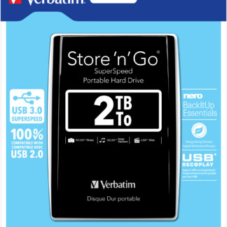 VERBATIM STORE Â´NÂ´ GO 2.5 (6.35CM) 2TB USB 3.0 BLACK