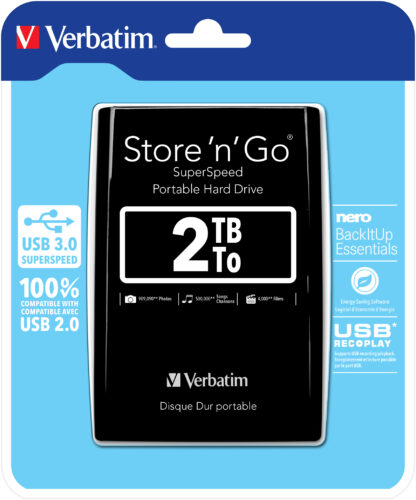 VERBATIM STORE Â´NÂ´ GO 2.5 (6.35CM) 2TB USB 3.0 BLACK