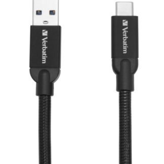 VERBATIM USB 3.1 TYPE-C TO USB-A STAINLESS STEEL CABLE 100CM