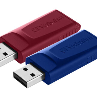 Verbatim USB Drive 2.0 Store 'N' Go Slider 2 X 32GB Red/Blue
