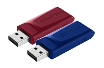 Verbatim USB Drive 2.0 Store 'N' Go Slider 2 X 32GB Red/Blue