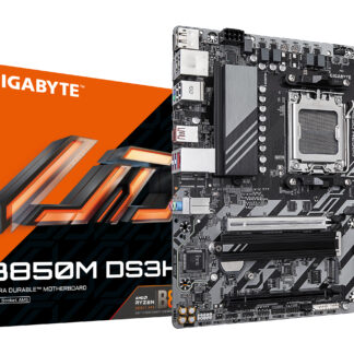GIGABYTE B850M DS3H Motherboard - AMD Ryzen 9000 Series CPUs, 16+2+2 Phases Digital VRM, up to 8200MHz DDR5 (OC), 1xPCIe 5.0 + 1xPCIe 4.0 M.2, 2.5 LAN, USB 3.2 Gen 2