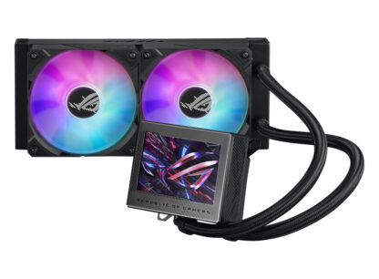 Asus ROG Ryujin III 240 ARGB 240mm Liquid CPU Cooler, 2x ROG ARGB Fans, Customisable 3.5" LCD Display, New Control Software, Black