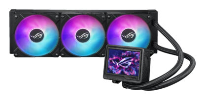 Asus ROG Ryujin III 360 ARGB Extreme 360mm Liquid CPU Cooler, 3x Enhanced Magnetic ROG ARGB Fans, Upgraded Customisable 3.5" LCD Display, Black