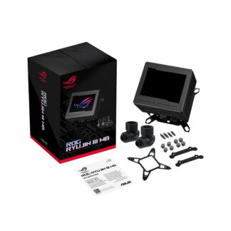 Asus ROG Ryujin III WB CPU Water Block, Full-Colour 3.5" LCD Customisable Screen, Embedded VRM Fan, Black