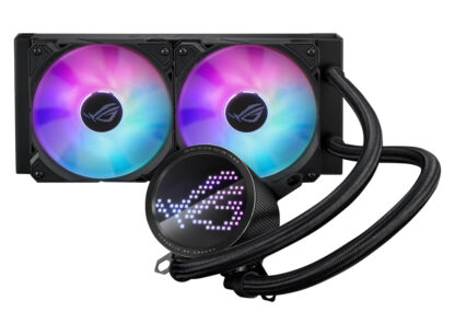 Asus ROG Ryuo III 240 ARGB 240mm Liquid CPU Cooler, 8th Gen Asetek Pump, 2 x ARGB Fans, Anime Matrix LED Display
