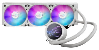 Asus ROG Ryuo III 360 ARGB 360mm Liquid CPU Cooler, 8th Gen Asetek Pump, 3 x ARGB Fans, Anime Matrix LED Display, White Edition