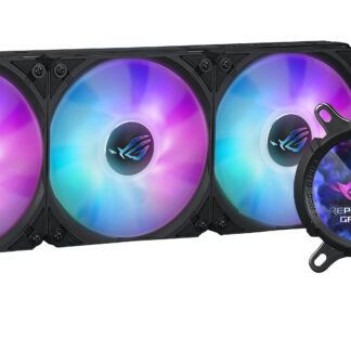 Asus ROG STRIX LC III 360 ARGB LCD Liquid CPU Cooler, 360mm, 7th Gen v2 Asetek Pump, ARGB Fans, Customisable LCD Display, Rotatable Water Block, Black
