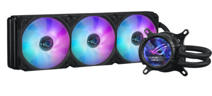Asus ROG STRIX LC III 360 ARGB LCD Liquid CPU Cooler, 360mm, 7th Gen v2 Asetek Pump, ARGB Fans, Customisable LCD Display, Rotatable Water Block, Black