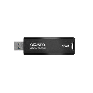 Adata SC610 1TB Pocket Size External SSD, USB 3.2 Gen2 Type-A, Capless Retractable Design, Key Ring