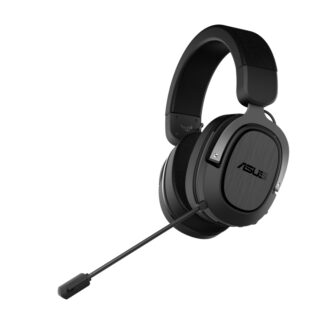 Asus Gaming H3 Wireless Gaming Headset, USB-C (USB-A Adapter), Boom Mic, Surround Sound, Deep Bass, Fast-cooling Ear Cushions, Gun Metal