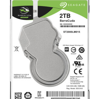 Seagate 2.5", 2TB, SATA3, BarraCuda Hard Drive, 5400RPM, 128MB Cache, 7mm, OEM