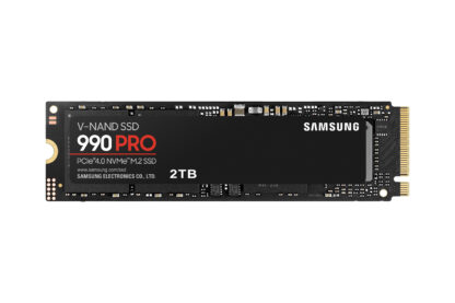 Samsung 2TB 990 PRO M.2 NVMe SSD, M.2 2280, PCIe 4.0, V-NAND, R/W 7450/6900 MB/s, 1400K/1550K IOPS