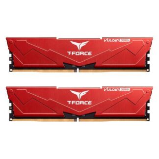 Team T-Force Vulcan 32GB Kit (2 x 16GB), DDR5, 5600MHz (PC5-44800), CL38, ECC, AMD EXPO & Intel XMP 3.0, PMIC, DIMM Memory, Red