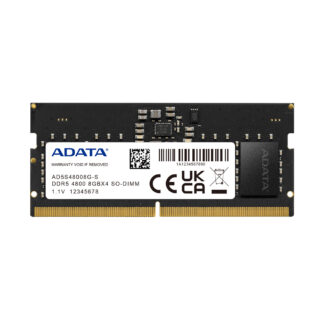 ADATA Premier 8GB, DDR5, 4800MHz (PC5-38400), CL40, 1.1V, ECC, SODIMM Memory
