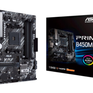 Asus PRIME B450M-A II, AMD B450, AM4, Micro ATX, 4 DDR4, VGA, DVI, HDMI, RGB Header, M.2