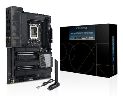 Asus PROART Z790-CREATOR WIFI, Intel Z790, 1700, ATX, 4 DDR5, HDMI, 2 Thunderbolt, Wi-Fi 6E, 10G & 2.5G LAN, PCIe5, 4x M.2, Creator Hub