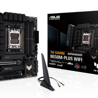 Asus TUF GAMING B650M-PLUS WIFI, AMD B650, AM5, Micro ATX, 4 DDR5, HDMI, DP, Wi-Fi 6, 2.5G LAN, PCIe4, 2x M.2
