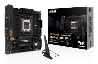 Asus TUF GAMING B650M-PLUS WIFI, AMD B650, AM5, Micro ATX, 4 DDR5, HDMI, DP, Wi-Fi 6, 2.5G LAN, PCIe4, 2x M.2