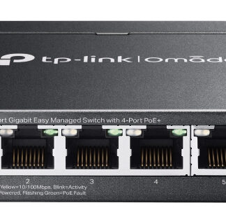 TP-LINK (ES205GP) Omada 5-Port Gigabit Easy Managed Switch with 4-Port PoE+, 5x GB Ports, Metal Casing