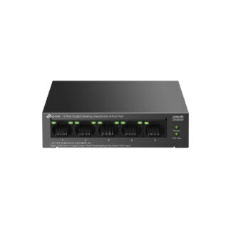 TP-LINK (LS105GP) 5-Port Gigabit Desktop LiteWave Switch with 4-Port PoE+, Metal Casing