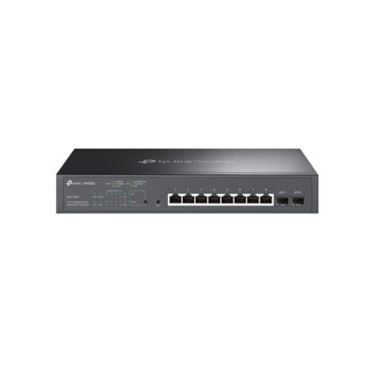 TP-LINK (SG2210MP) JetStream 10-Port Gigabit Smart Switch with 8-Port PoE+, 2 GB SFP Slots, Rackmountable