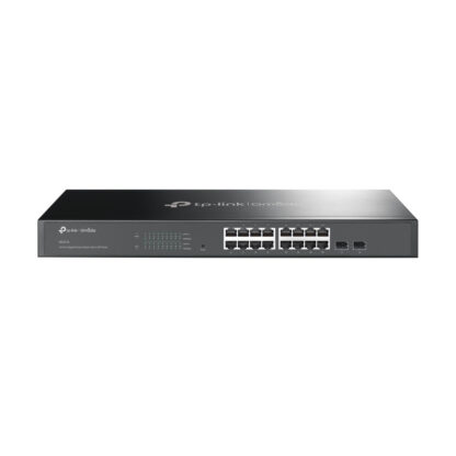 TP-LINK (SG2218) JetStream 16-Port Gigabit Smart Switch with 2 SFP Slots, L2/L3/L4 QoS, Fanless, Rackmountable