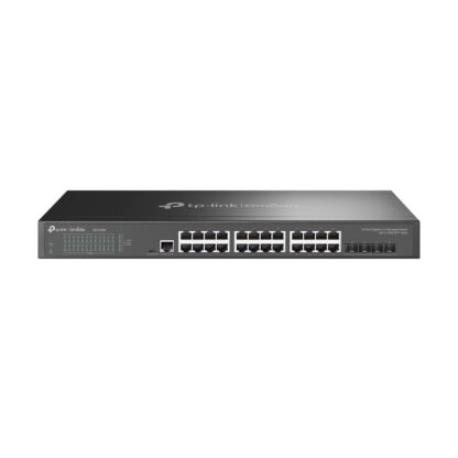 TP-LINK (SG3428X) JetStream 24-Port Gigabit L2+ Managed Switch with 4 10GE SFP+ Slots, L2+/L3, Fanless, Rackmountable