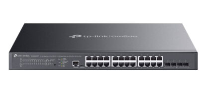 TP-LINK (SG3428XMPP) Omada 24-Port Gigabit and 4-Port 10GE SFP+ L2+ Managed Switch with 16-Port PoE+ & 8-Port PoE++ Rackmountable